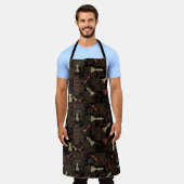 Tablier Termes et pièces d'échecs Cuivre et Or ID784 (Porté)