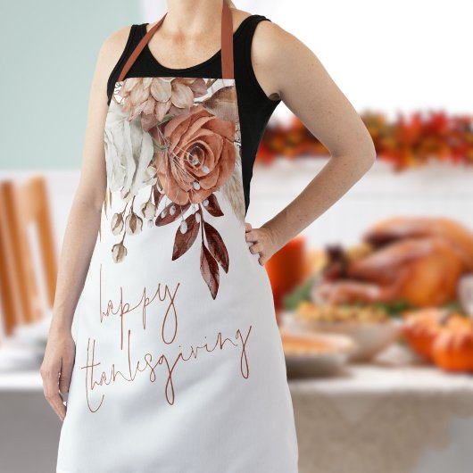 Tablier Terracotta Rustic Fall Florals Bon thanksgiving