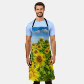 Tablier Terrain de tournesol, ensoleillé l'été. (Porté)