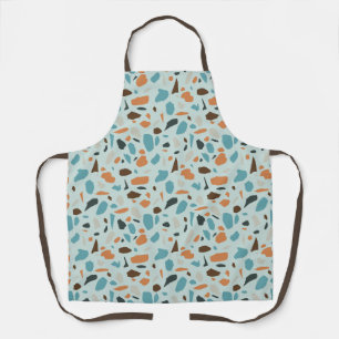 Tablier Terrazzo bleu Motif