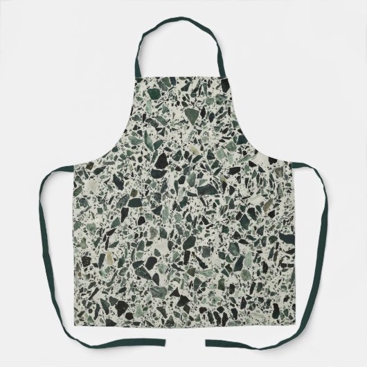 Tablier Terrazzo Vert Moderne (Recto)