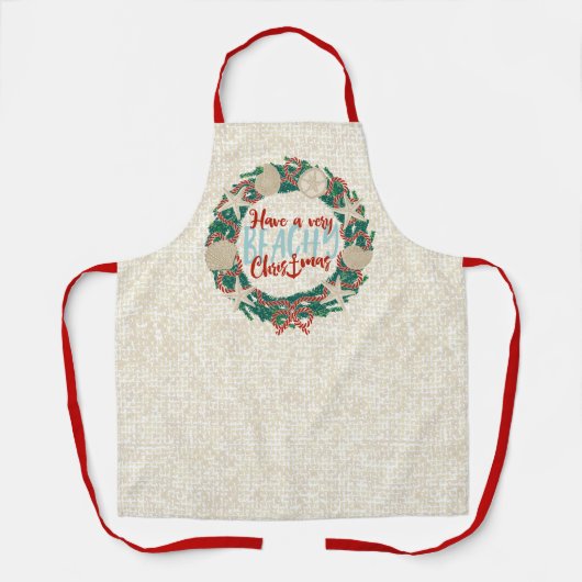 Tablier Terre côtière de Noël Tropical Sea Shell Wreath - (Recto)