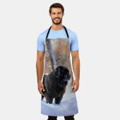 Tablier Terre-Neuve Laissons neiger Noël (Porté)