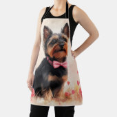 Tablier Terrier Australien avec des Roses - Saint-Valentin (Insitu)