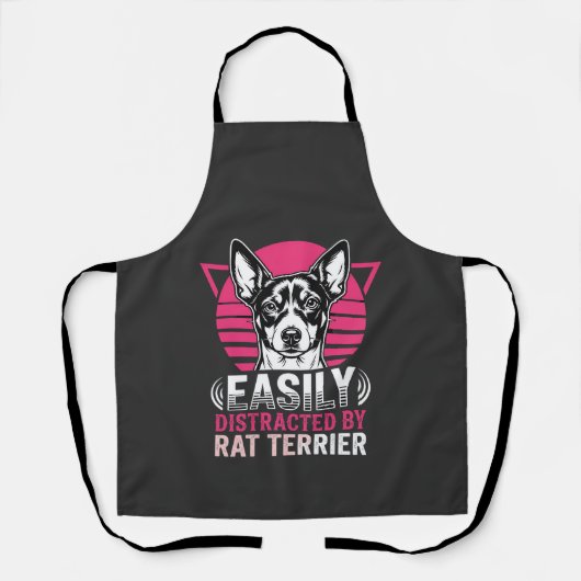 Tablier Terrier Rat Facilement Distrait Chien Rétro (Recto)