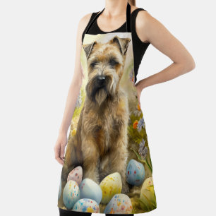 Tablier Térrier Wheaten avec œufs de Pâques vacances 