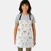 Tablier Tête D'Animal Adorable Et Motif Floral (Insitu)