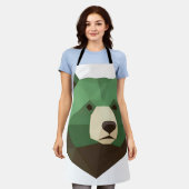 Tablier Tête d'ours géométrique Low Poly (Porté)