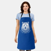 Tablier Tête D'Ours, Sauvage Et Libre, Illustration Dessin (Porté)