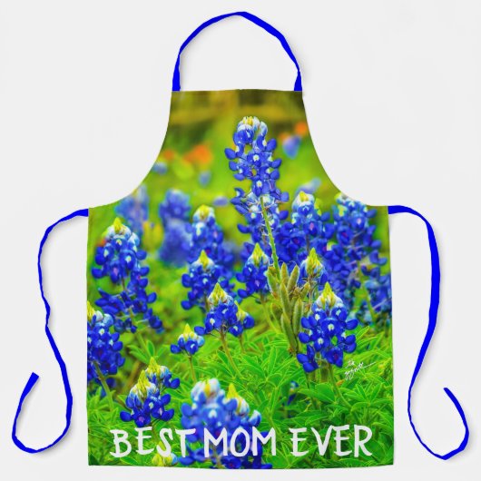 Tablier Texas Bluebonnets Meilleure maman Jour des Mères (Recto)