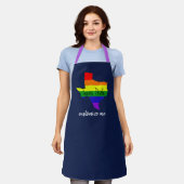 Tablier Texas Gay pride Rainbow Custom Navy (Porté)
