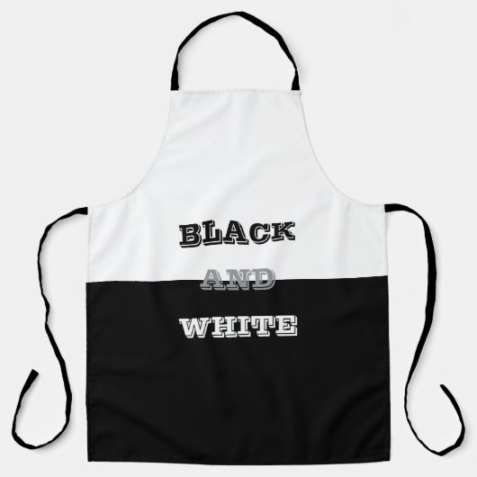 Tablier Texte Blanc Gris Noir Et Couleurs Solides (Recto)