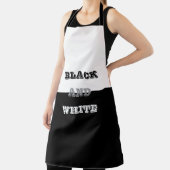 Tablier Texte Blanc Gris Noir Et Couleurs Solides (Insitu)