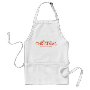 Tablier Texte de Noël Joyeux écrit à la main