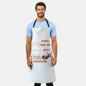 Tablier Texte drôle de dinde de Thanksgiving. (Porté)