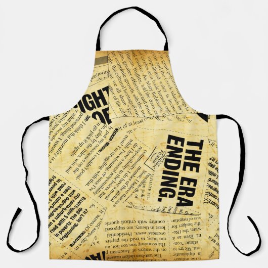 Tablier Texte du journal de presse avec vieux papier (Recto)