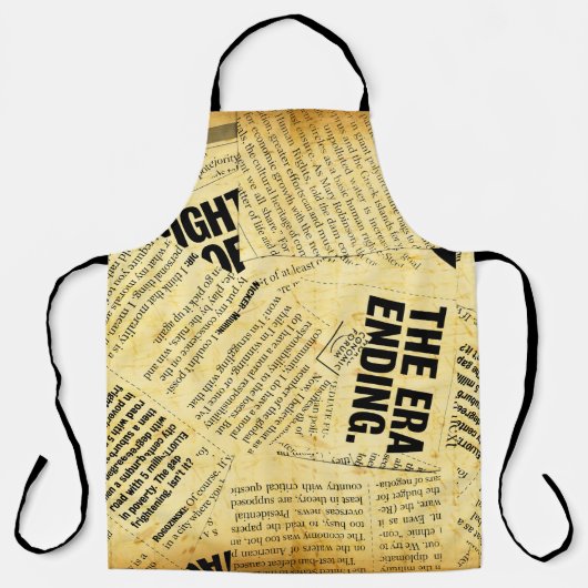 Tablier Texte du journal de presse avec vieux papier (Recto)