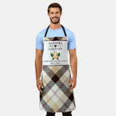 Tablier Texte personnalisé, aquarelle Cuisine (Porté)