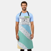 Tablier Texte personnalisé, aquarelle Cuisine (Porté)