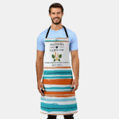 Tablier Texte personnalisé, aquarelle Cuisine (Porté)