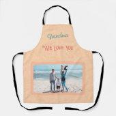 Tablier Texte Personnalisé Chic Grandma Cadeau Orange (Recto)