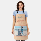 Tablier Texte Personnalisé Chic Grandma Cadeau Orange (Porté)