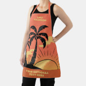 Tablier Texte personnalisé Coucher de soleil sur l'île tro (Insitu)