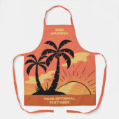 Tablier Texte personnalisé Coucher de soleil sur l'île tro (Recto)