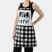 Tablier Texte personnalisé Cuisine à plat de buffle noir e (Insitu)