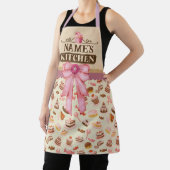 Tablier Texte personnalisé, cupcake et dessert aquarelle (Insitu)
