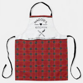 Tablier Texte personnalisé Motif rouge et noir (Recto)