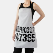 Tablier Texte usé et rayé Workout 247365 noir (Insitu)