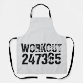 Tablier Texte usé et rayé Workout 247365 noir (Recto)