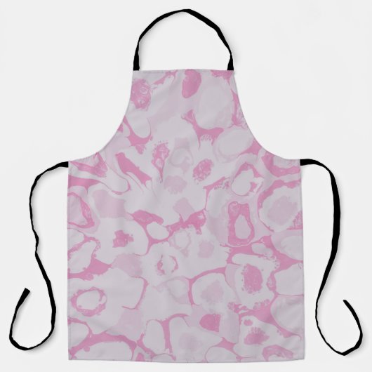 Tablier textile floral rose et blanc (Recto)