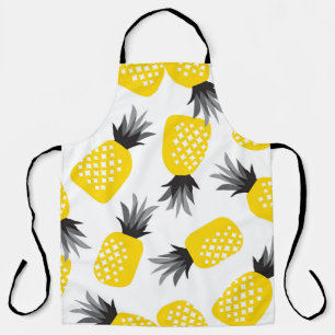 Tablier Texture ananas, Motif d'été Vintage.