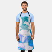 Tablier Texture artistique. Bright Violet Border. Art viol (Porté)