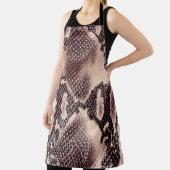 Tablier texture Brown en cuir de serpent (Insitu)