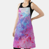 Tablier Texture créative bleu-rose, taches de peinture. (Insitu)