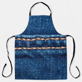 Tablier Texture de denim bleu avec couture, Jeans (Recto)
