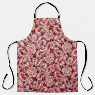 Tablier Texture de dentelle rose fine avec vin magnifique