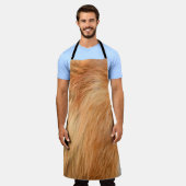 Tablier Texture de fourrure de renard rouge (Porté)