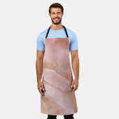 Tablier Texture de marbre rose (Porté)