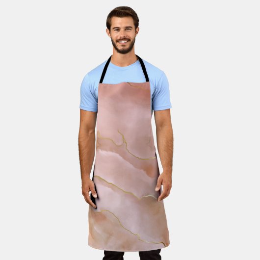 Tablier Texture de marbre rose (Porté)