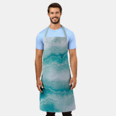 Tablier Texture de marbre vert de mer (Porté)