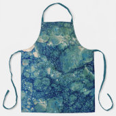 Tablier Texture de marbre vert Turquoise bleu (Recto)