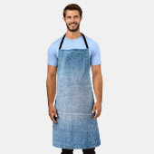 Tablier Texture des jeans en denim bleu (Porté)
