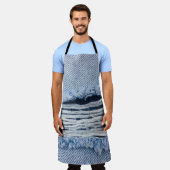 Tablier Texture du tissu de lin naturel  (Porté)