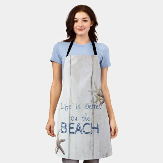 Tablier Texture en bois adorable, Épée, Plage (Porté)