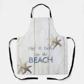 Tablier Texture en bois adorable, Épée, Plage (Recto)