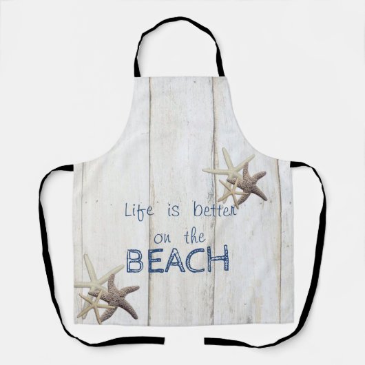 Tablier Texture en bois adorable, Épée, Plage (Recto)